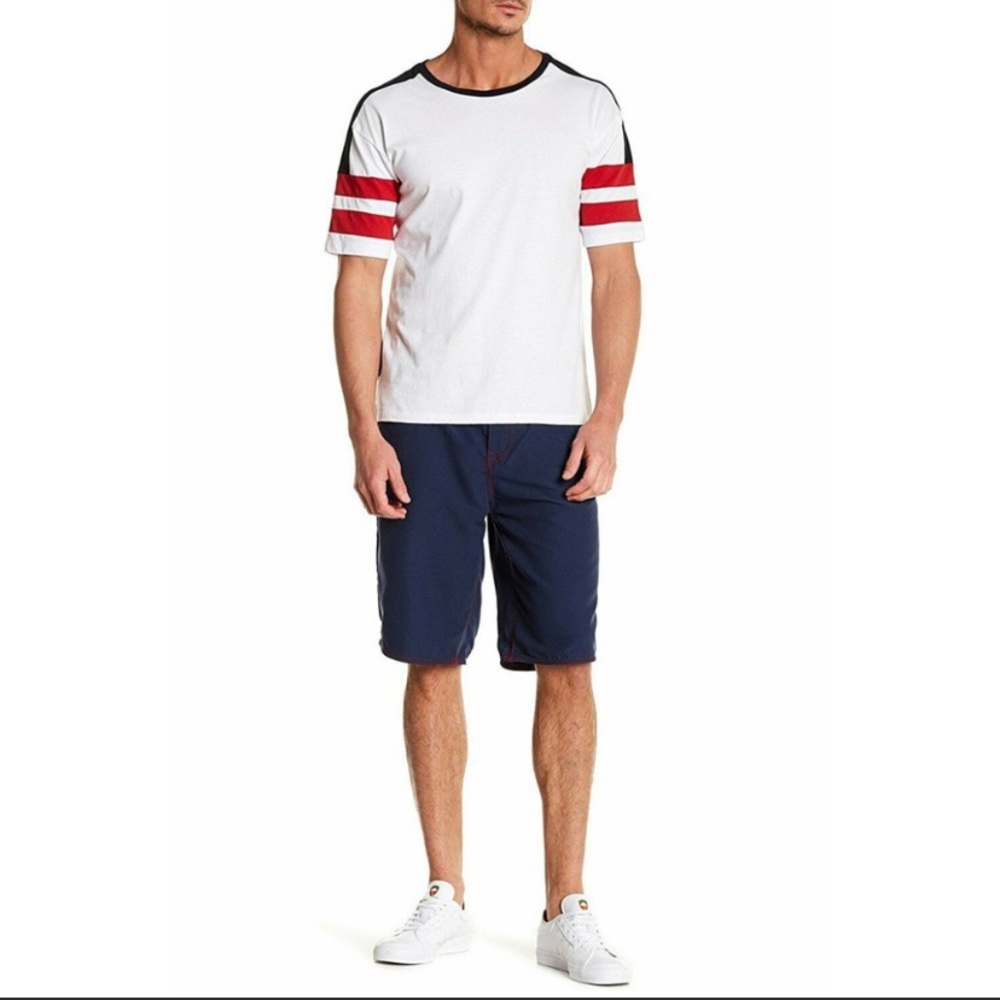 True Religion swimming trunks.